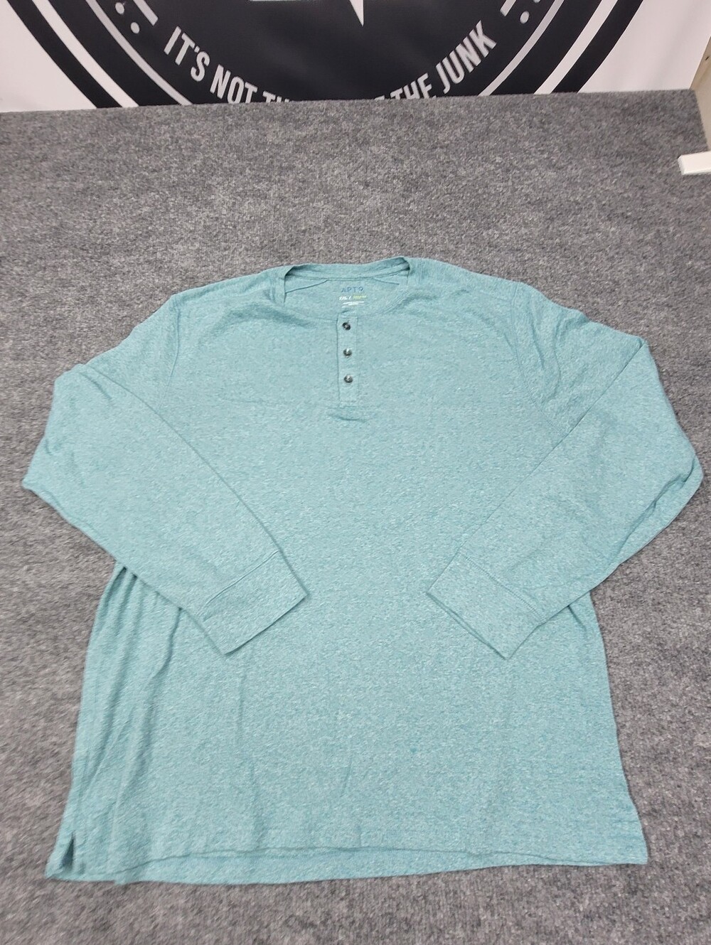 APT 9 Premier Flex Mens 1/4 Butron Long Sleeve T-shirt Green Size XXL
